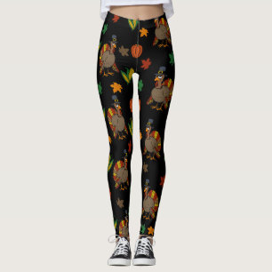 Leggings Motif de la Turquie de thanksgiving
