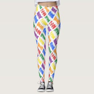 Leggings Motif de l'aquarelle arc-en-ciel