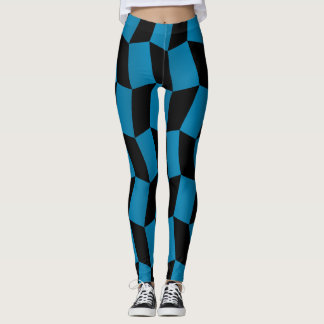 Leggings Motif de l'arlequin noir bleu socialite