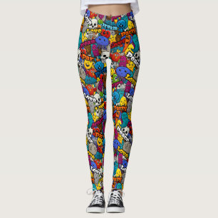 Leggings Motif de l'autocollant lumineux