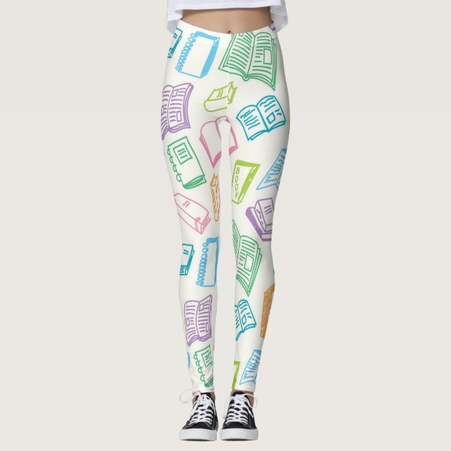 Leggings Motif de livre (Devant)