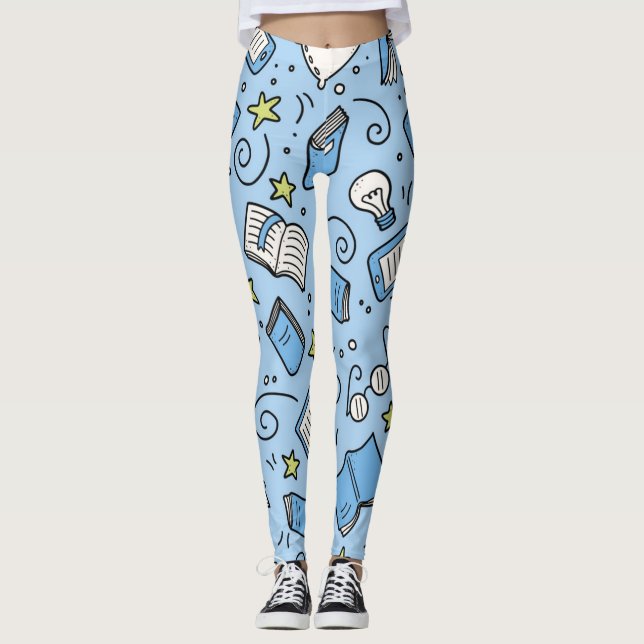 Leggings Motif de livre (Devant)