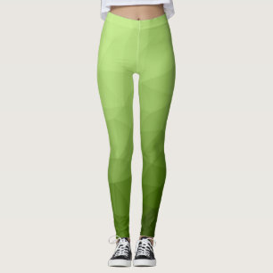 Leggings Motif de maillage géométrique dégradé vert