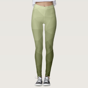 Leggings Motif de maillage géométrique dégradé vert clair d