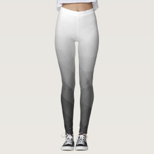 Leggings Motif de maillage gris clair Gradient blanc