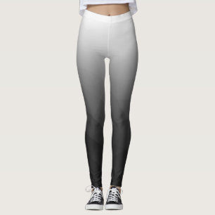 Leggings Motif de maillage gris foncé Gradient blanc