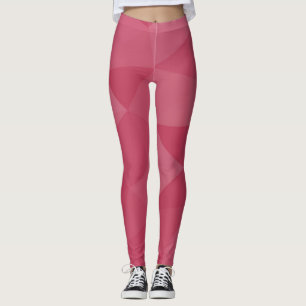 Leggings Motif de maille géométrique rose clair