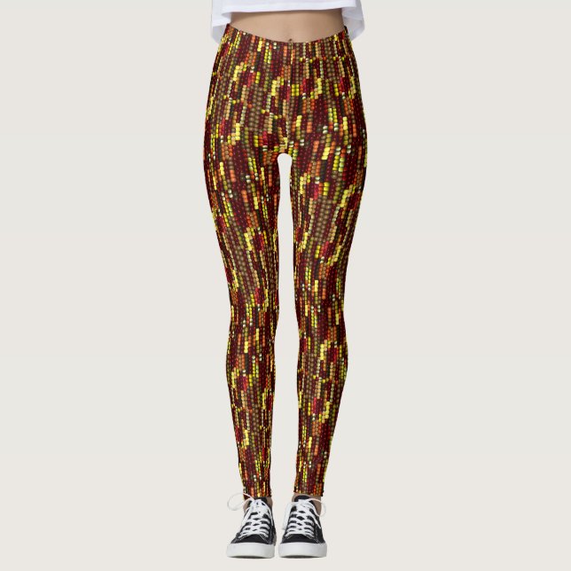 Leggings Motif de maïs indien pour l'automne (Devant)