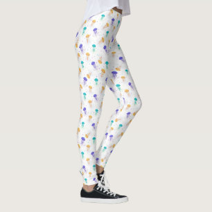 Leggings Motif de méduse multicolore