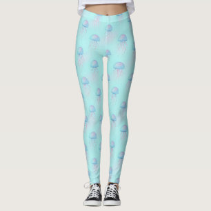 Leggings Motif de méduses colorées – Vie marine sous-marine