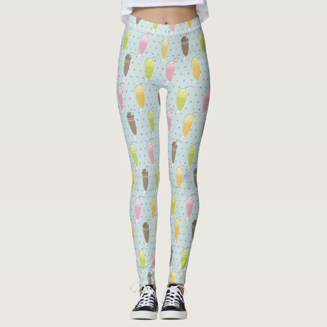 Leggings Motif de milkshake (Devant)