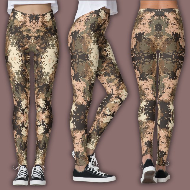 Leggings Motif de mosaïque abstrait | Camouflage numérique  (Créateur téléchargé)