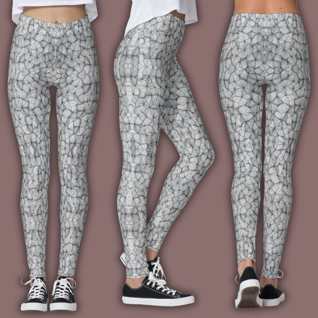 Leggings Motif de mosaïque abstrait | Pierre fissurée (Créateur téléchargé)