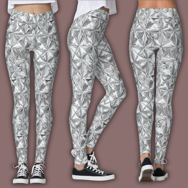 Leggings Motif de mosaïque abstrait | Prisme diamant (Créateur téléchargé)