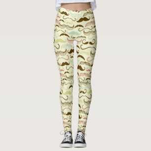 Leggings Motif de moustache, rétro style 4