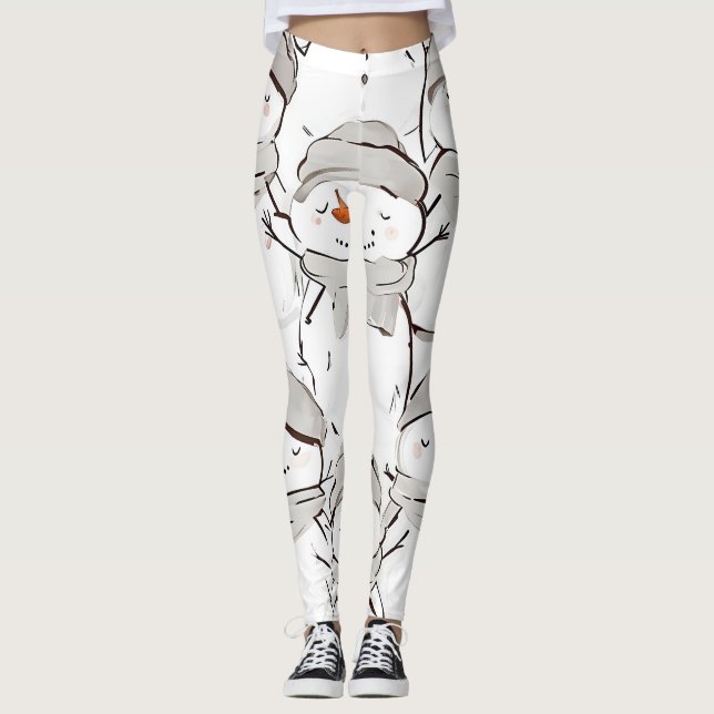 Leggings Motif de neige (Devant)