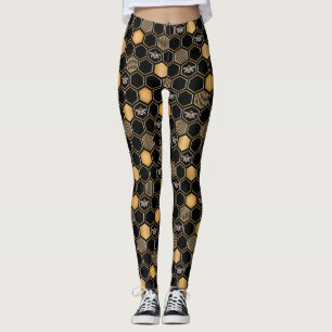 Leggings Motif de nid d'abeille