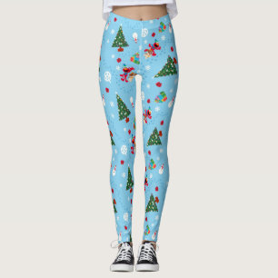 Leggings Motif de Noël bleu Elmo & Tango