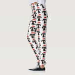 Leggings Motif de Noël de teckels de Père Noël<br><div class="desc">Guêtres de vacances d'amusement pour des amoureux de les chiens de saucisse</div>