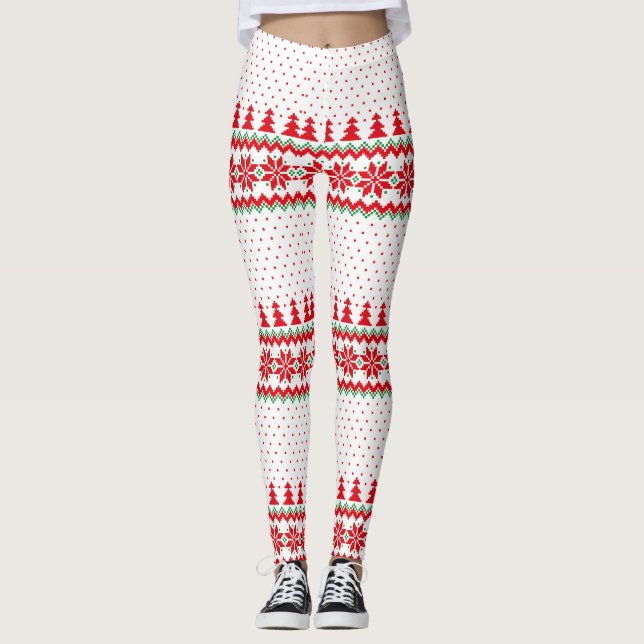 Leggings Motif de Noël Jalons de Noël, tenue de Noël (Devant)