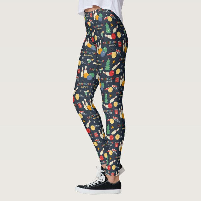 Leggings Motif de Noël rétro (Gauche)