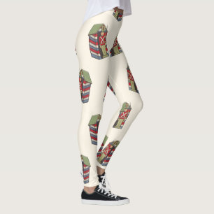 Leggings Motif de Noël vintage, soldat jouet casse-noisette
