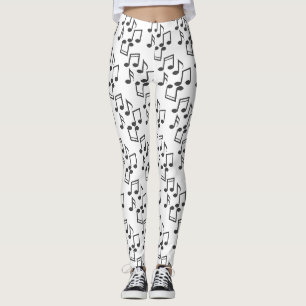 Leggings Motif de notes musicales amusantes