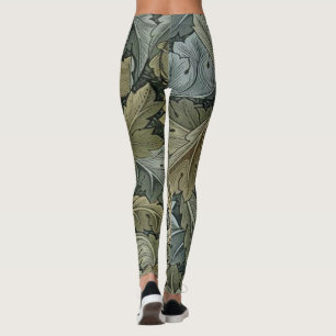 Leggings Motif de nouveau d'art de William Morris, cru,
