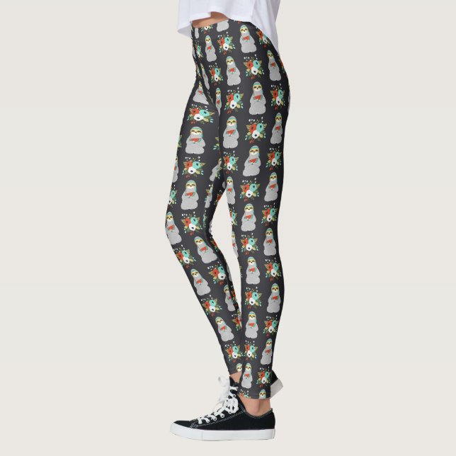 Leggings Motif de paresse de pastèque (Gauche)