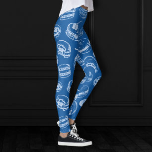 Leggings Motif de pâtisseries françaises   Classic Blue Swe