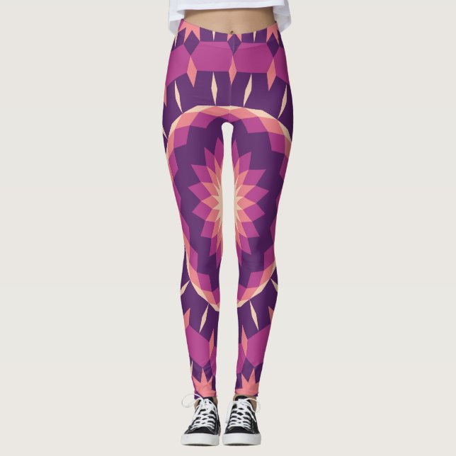 Leggings Motif de pavage de pollen (Devant)