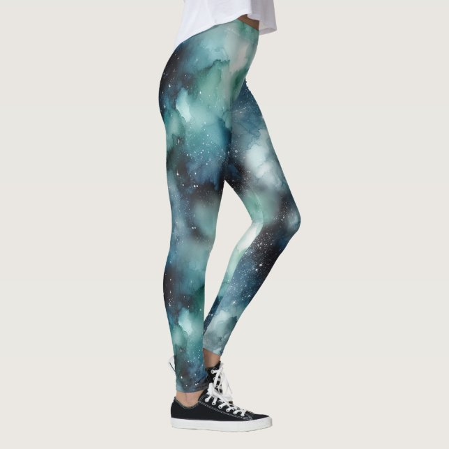 Leggings Motif de paysage cosmique Abstrait (Droite)