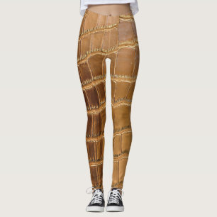 Leggings Motif de peau d'animal de cuir de crocodile de