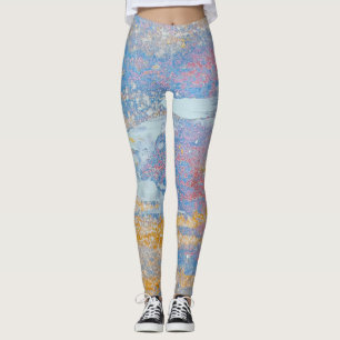 Leggings motif de peinture acrylique abstrait