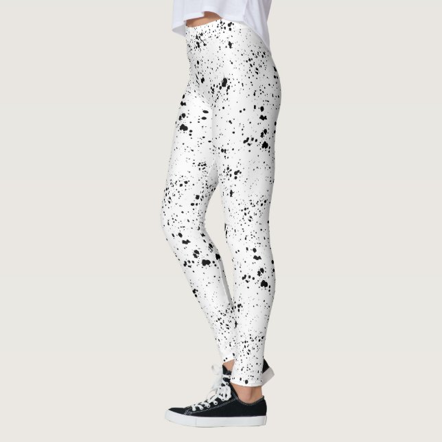 Leggings Motif de peinture noire (Gauche)
