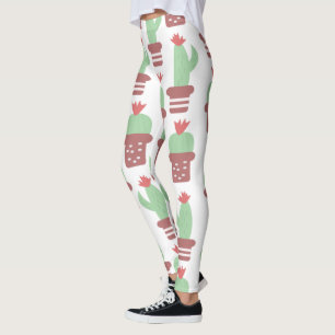 Leggings Motif de plante de cactus moderne en pot
