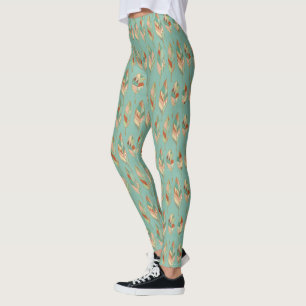 Leggings Motif de plume d'aquarelle d'étape   de Geo de