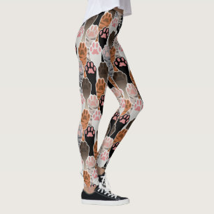 Leggings Motif de plusieurs pattes de chat