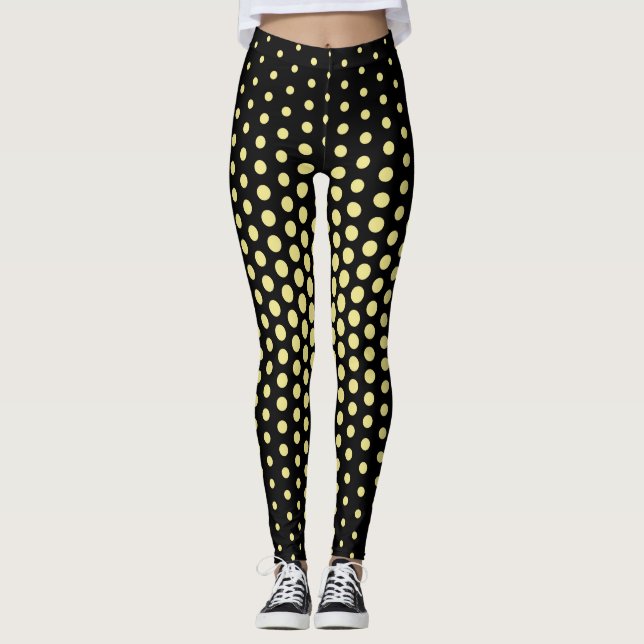 Leggings Motif de point de techno kaki (Devant)