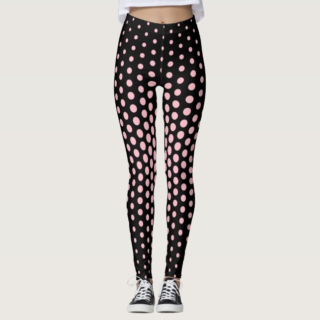 Leggings Motif de point rose de techno (Devant)