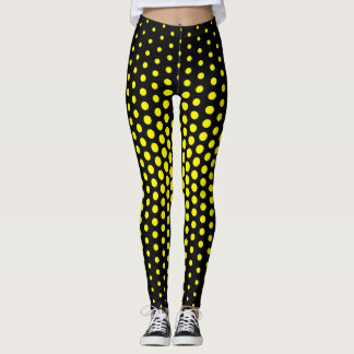 Leggings Motif de point Techno citron