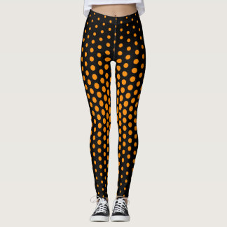 Leggings Motif de point techno orange foncé