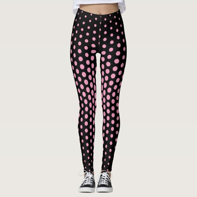 Leggings Motif de point techno rose (Devant)