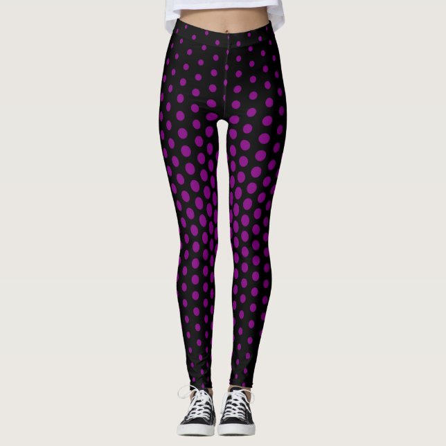 Leggings Motif de point Techno violet (Devant)
