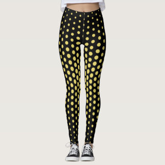 Leggings Motif de points techno jaune