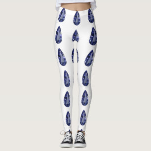 Leggings Motif de poire bleu