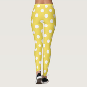 Leggings Motif de pois jaune