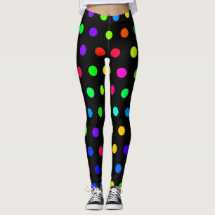 Leggings Motif de pois mignon d'arc-en-ciel