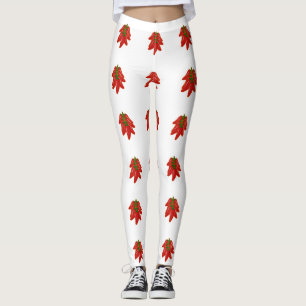 Leggings Motif de poivrons de piment rouge