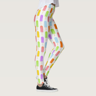 Leggings Motif de Popsicles arc-en-ciel d'été